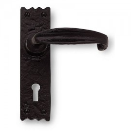 Antique black lever door handle