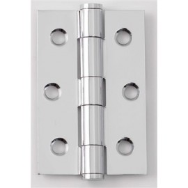 Steel button tipped butt hinges 75mm