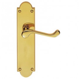 Victorian shaped scroll lever door handles
