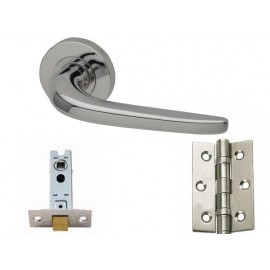 Olympus Door Handle Pack. Polished or Satin Chrome.
